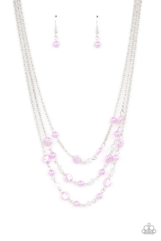 Necklaces Paparazzi Jewelry Paparazzi Necklace Let The Record GLOW Purple Necklaces Paparazzi Jewelry Paparazzi Necklace Let The Record GLOW Purple