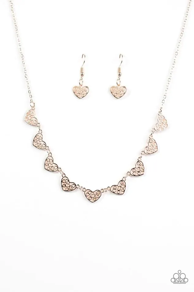 Necklaces Paparazzi Jewelry Paparazzi Necklace Love and Devotion Rose Gold