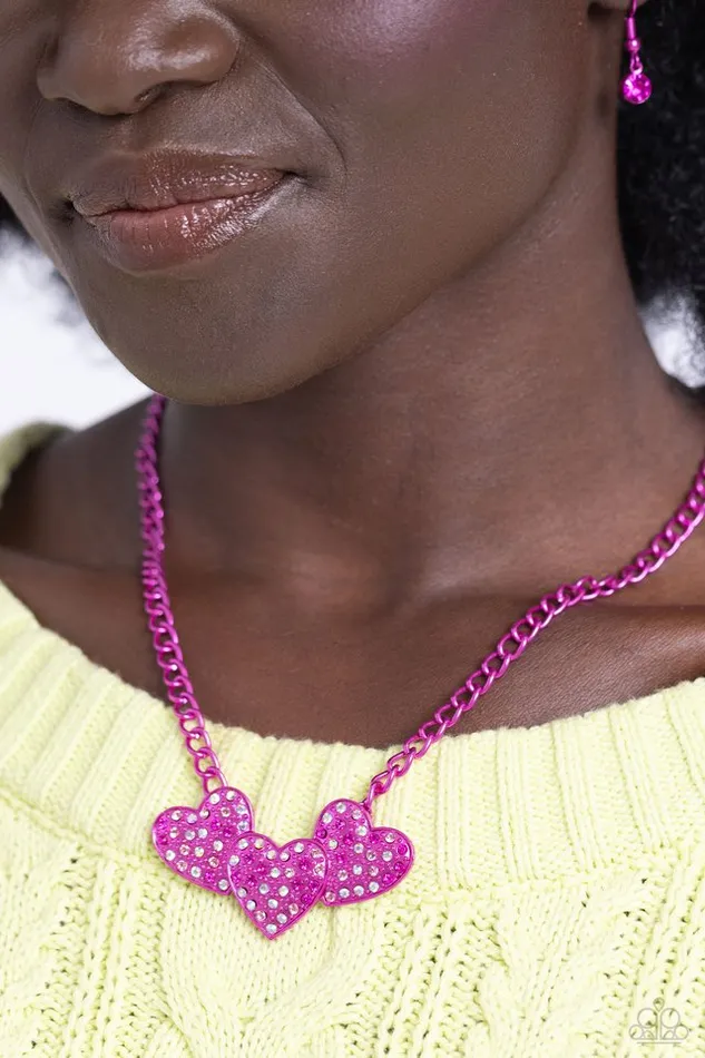 Necklaces Paparazzi Jewelry Paparazzi Necklace LowKey Lovestruck Pink