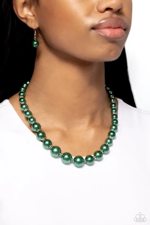 Necklaces Paparazzi Jewelry Paparazzi Necklace Manhattan Mogul Green