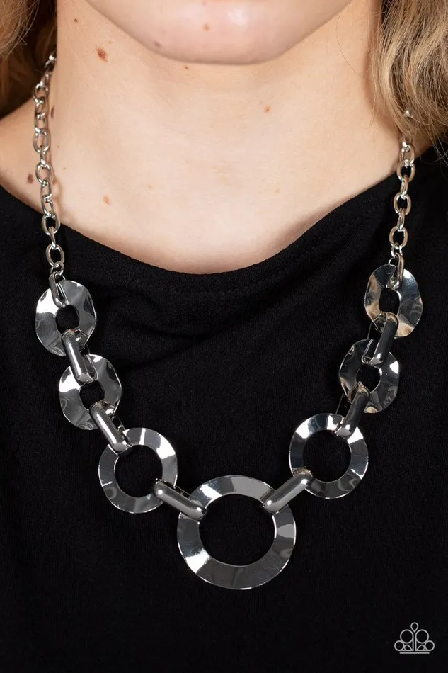 Necklaces Paparazzi Jewelry Paparazzi Necklace Mechanical Masterpiece Silver