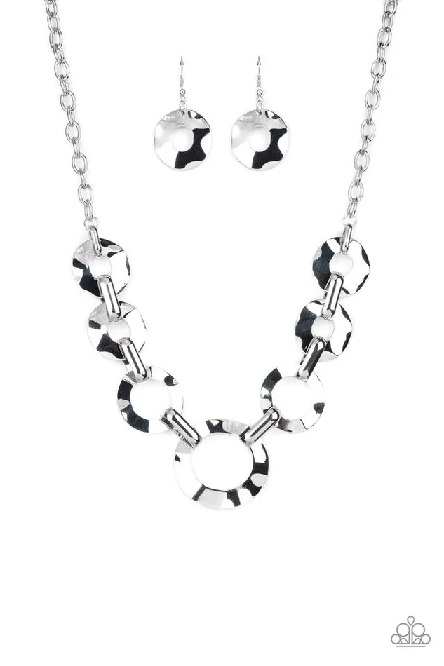 Necklaces Paparazzi Jewelry Paparazzi Necklace Mechanical Masterpiece Silver