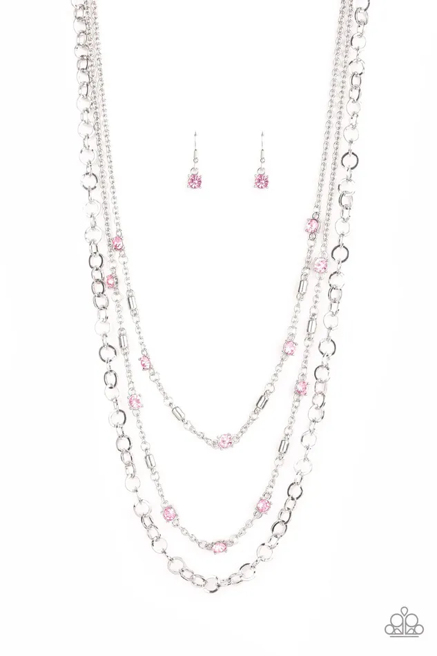 Necklaces Paparazzi Jewelry Paparazzi Necklace Metro Mixer Pink