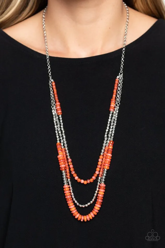 Necklaces Paparazzi Jewelry Paparazzi Necklace Newly Neverland Orange