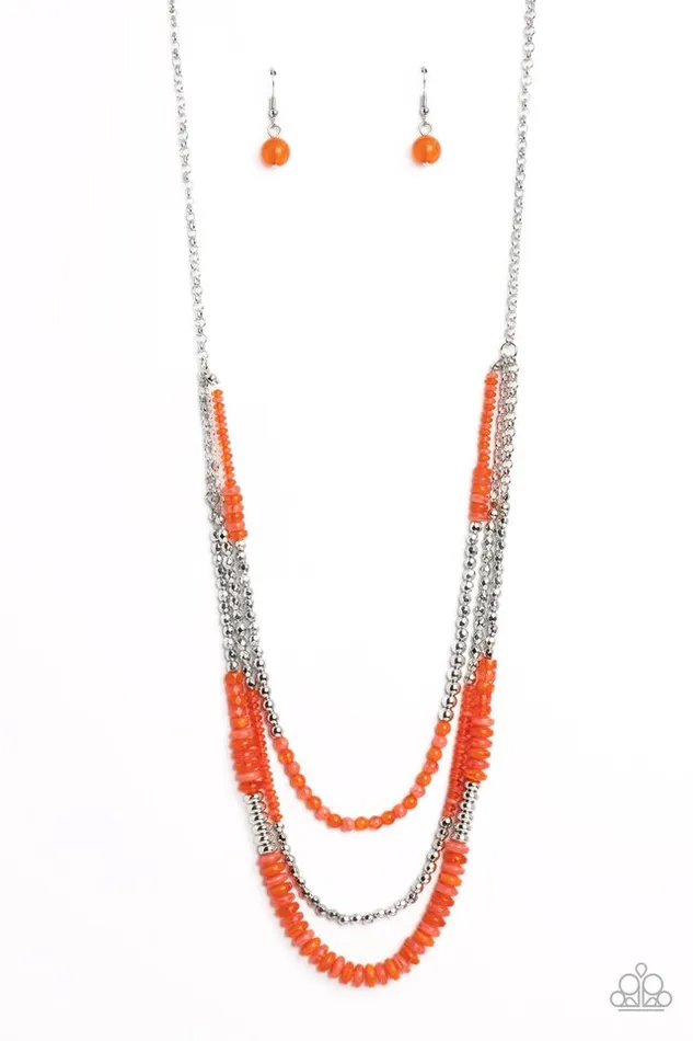Necklaces Paparazzi Jewelry Paparazzi Necklace Newly Neverland Orange