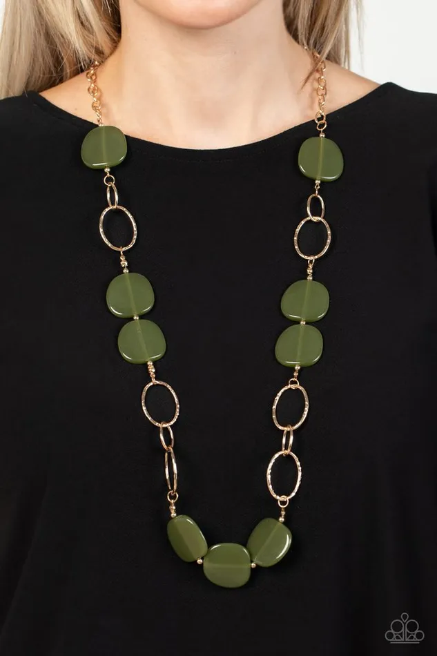 Necklaces Paparazzi Jewelry Paparazzi Necklace Posh Promenade Green