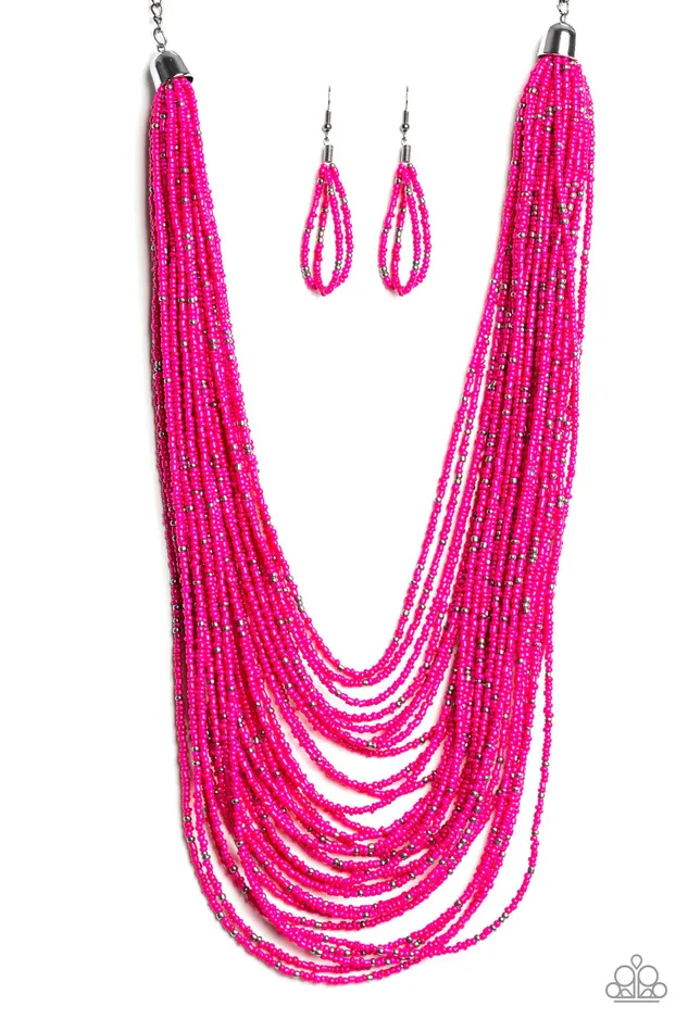 Necklaces Paparazzi Jewelry Paparazzi Necklace Rio Rainforest Pink