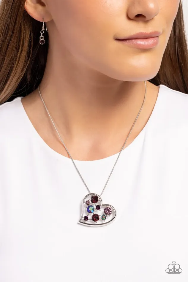 Necklaces Paparazzi Jewelry Paparazzi Necklace Romantic Recognition Purple