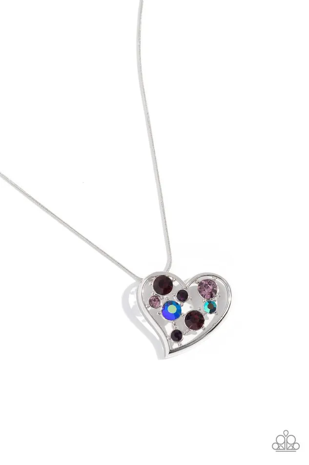 Necklaces Paparazzi Jewelry Paparazzi Necklace Romantic Recognition Purple