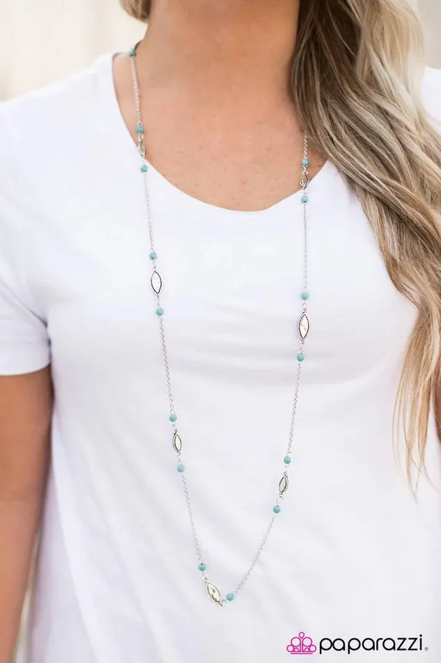 Necklaces Paparazzi Jewelry Paparazzi Necklace Rural Radiance Blue