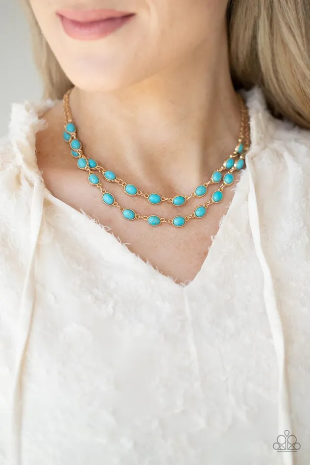 Necklaces Paparazzi Jewelry Paparazzi Necklace Sahara Safari Blue
