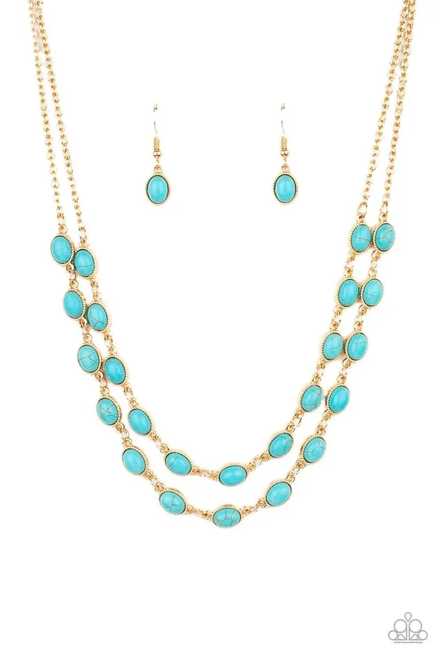 Necklaces Paparazzi Jewelry Paparazzi Necklace Sahara Safari Blue