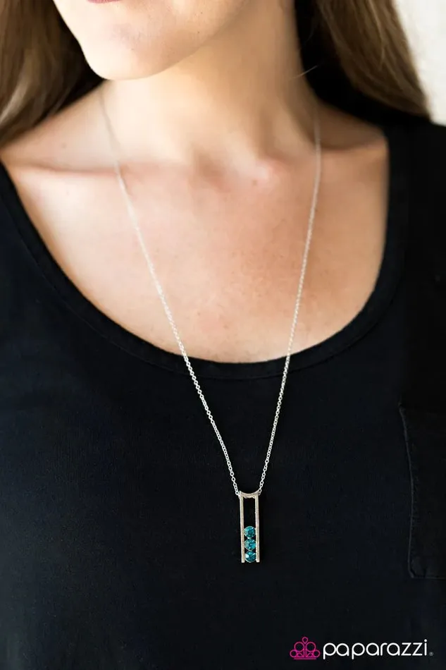 Necklaces Paparazzi Jewelry Paparazzi Necklace Seize The Sparkle Blue