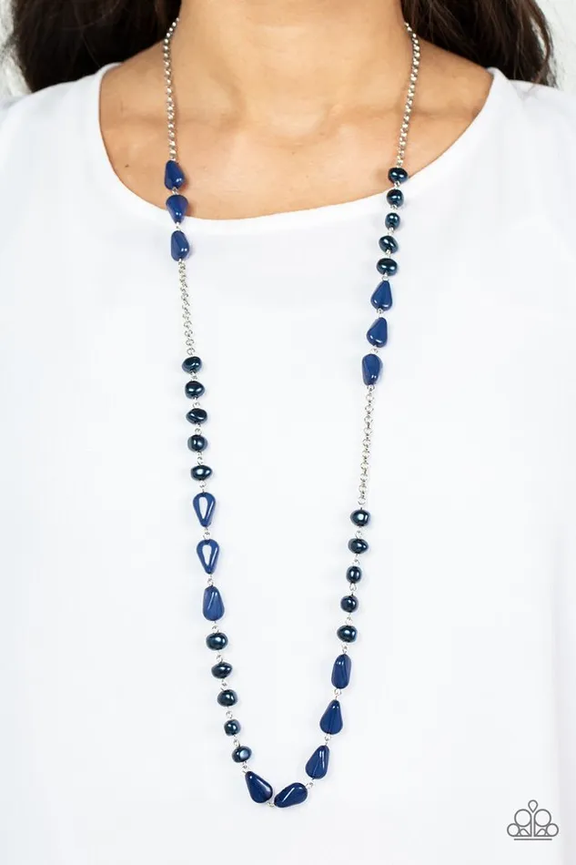 Necklaces Paparazzi Jewelry Paparazzi Necklace Shoreline Shimmer Blue