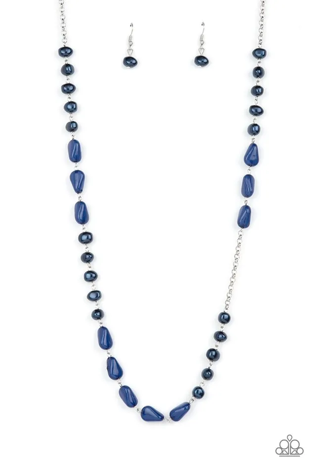 Necklaces Paparazzi Jewelry Paparazzi Necklace Shoreline Shimmer Blue