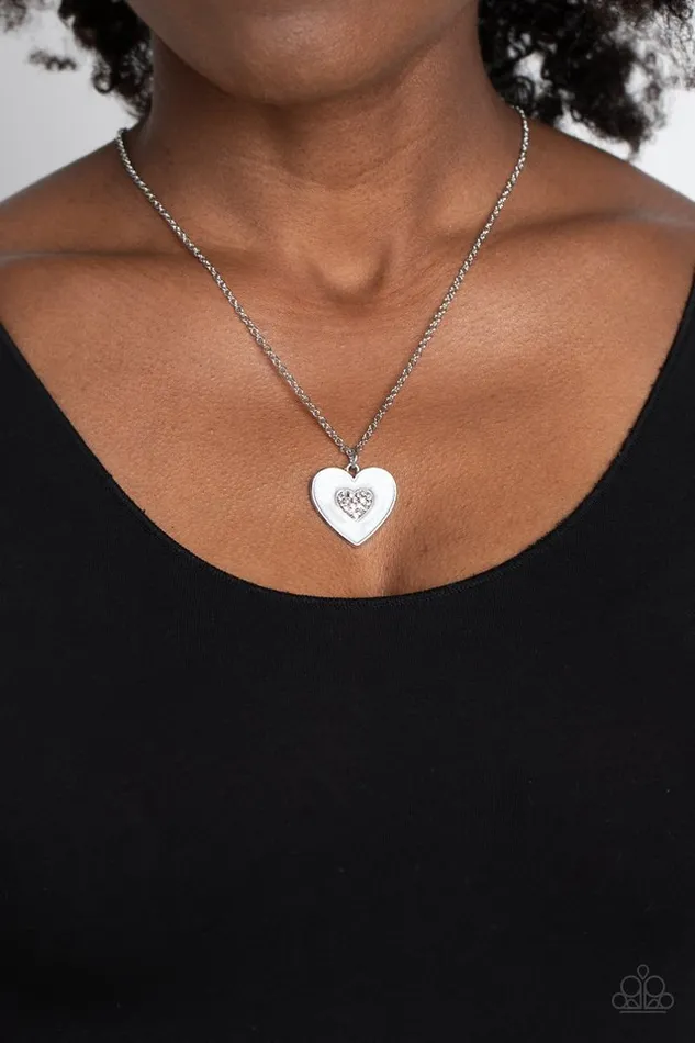 Necklaces Paparazzi Jewelry Paparazzi Necklace So This Is Love White