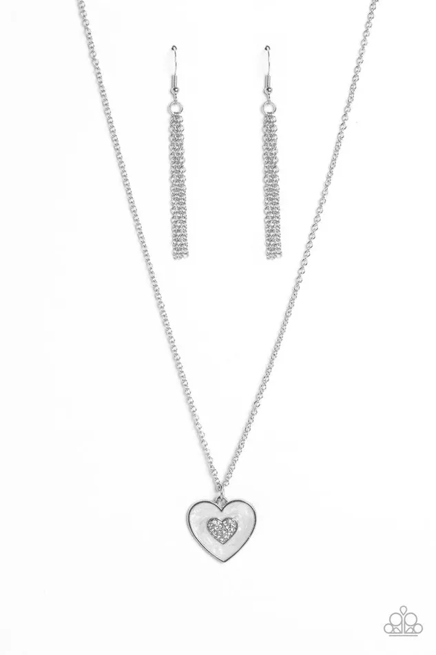 Necklaces Paparazzi Jewelry Paparazzi Necklace So This Is Love White