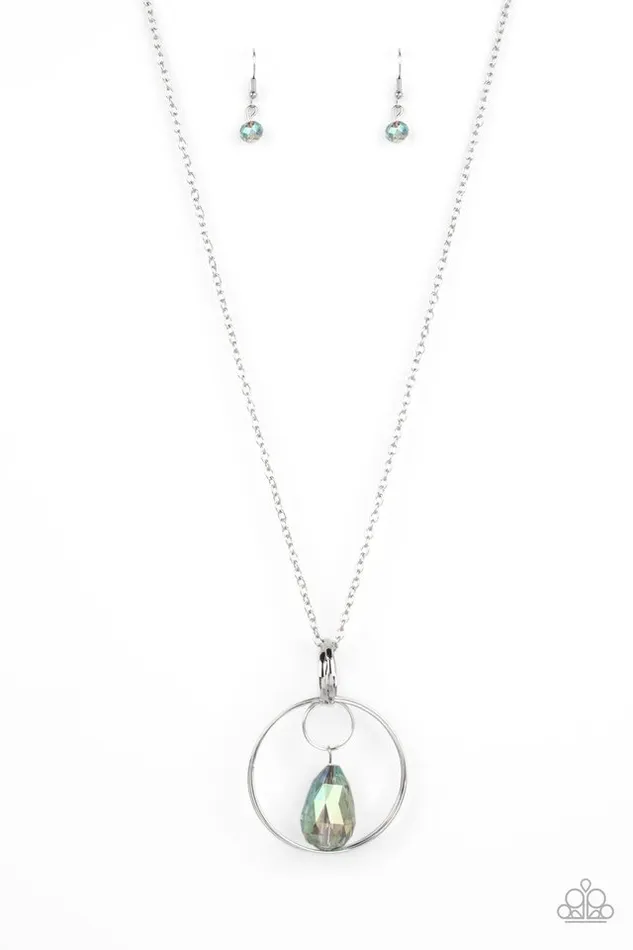 Necklaces Paparazzi Jewelry Paparazzi Necklace Swinging Shimmer Green