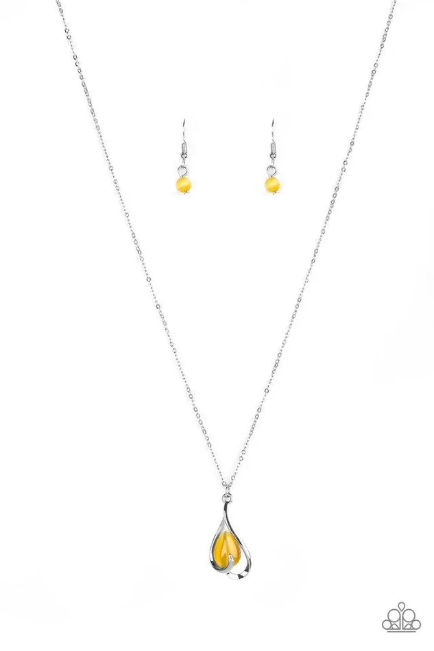 Necklaces Paparazzi Jewelry Paparazzi Necklace Tell Me A Love Story Yellow