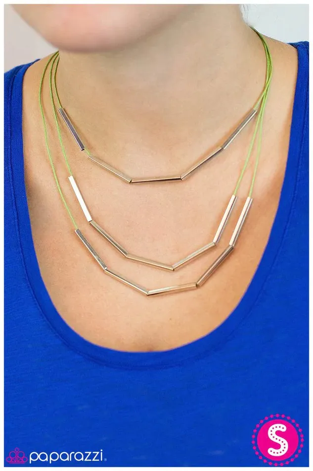 Necklaces Paparazzi Jewelry Paparazzi Necklace The Long and Short Of It Green