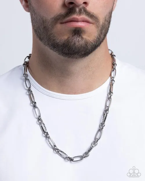 Necklaces Paparazzi Jewelry Paparazzi Necklace Trenchant Texture Silver