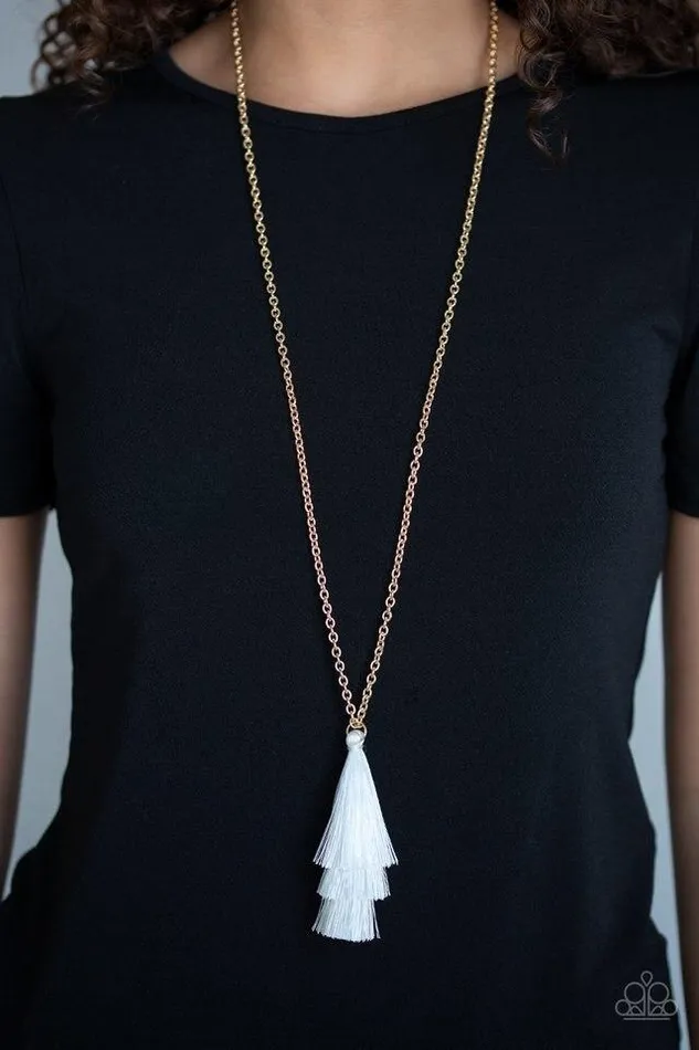 Necklaces Paparazzi Jewelry Paparazzi Necklace Triple The Tassel White