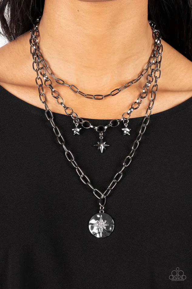 Necklaces Paparazzi Jewelry Paparazzi Necklace Under the Northern Lights Black