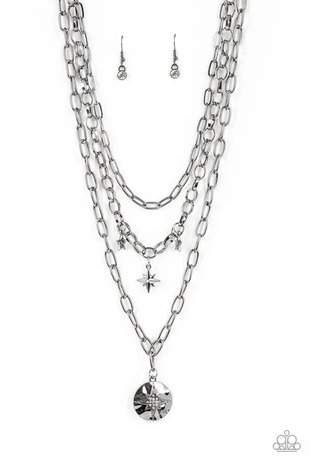 Necklaces Paparazzi Jewelry Paparazzi Necklace Under the Northern Lights Black