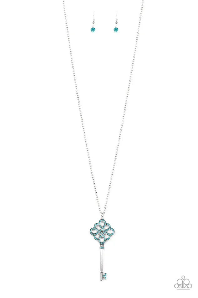 Necklaces Paparazzi Jewelry Paparazzi Necklace Unlocked Blue