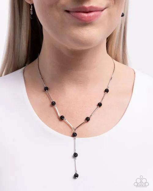 Necklaces Paparazzi Jewelry Paparazzi Necklace Waltzing Welcome Black