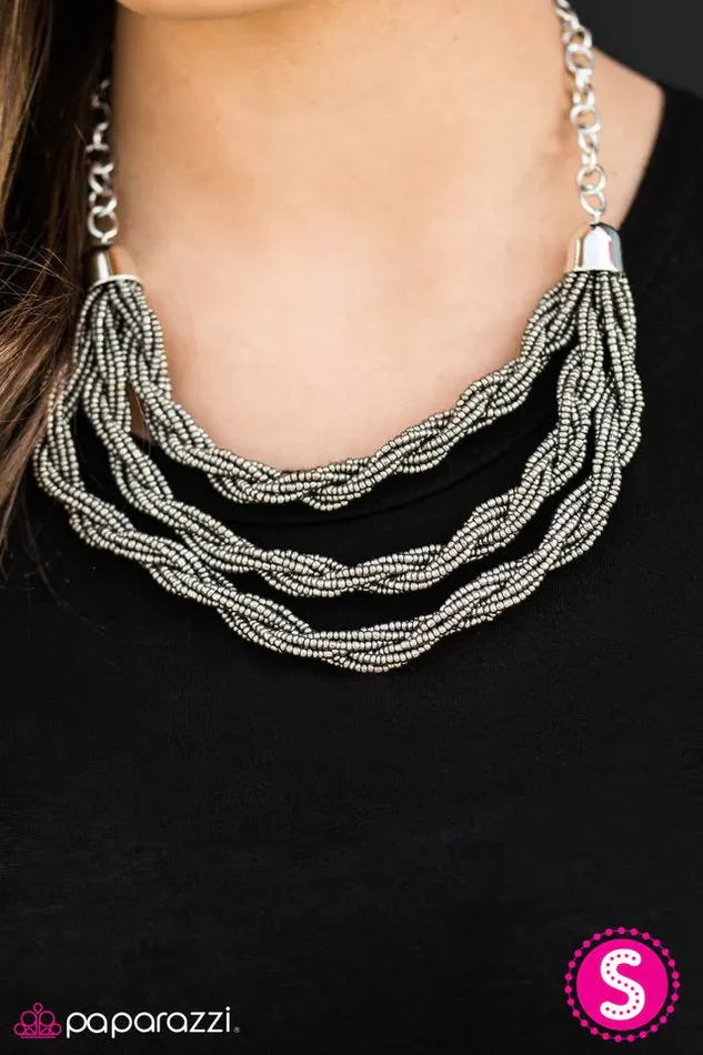 Necklaces Paparazzi Jewelry Paparazzi Necklace What a BEADiful World Silver