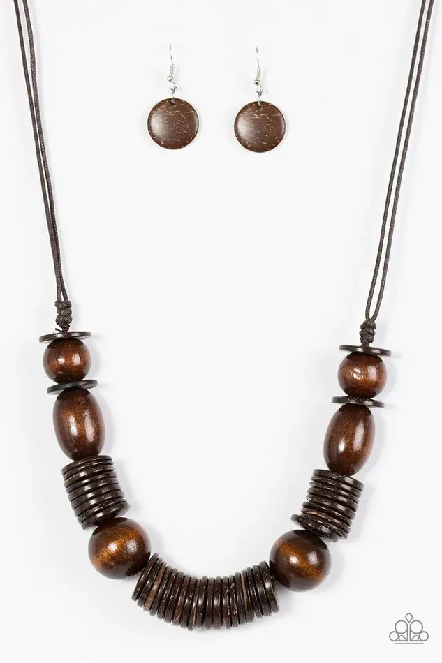 Necklaces Paparazzi Jewelry Paparazzi Necklace You Better BELIZE It Brown