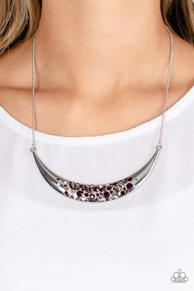 Necklaces Paparazzi Necklace Bejeweled Baroness Purple Paparazzi Jewelry