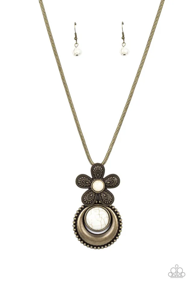 Necklaces Paparazzi Necklace Bohemian Blossom Brass Paparazzi Jewelry