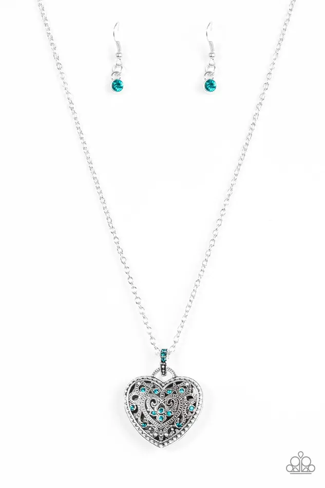 Necklaces Paparazzi Necklace Charmingly Casanova Blue Paparazzi Jewelry