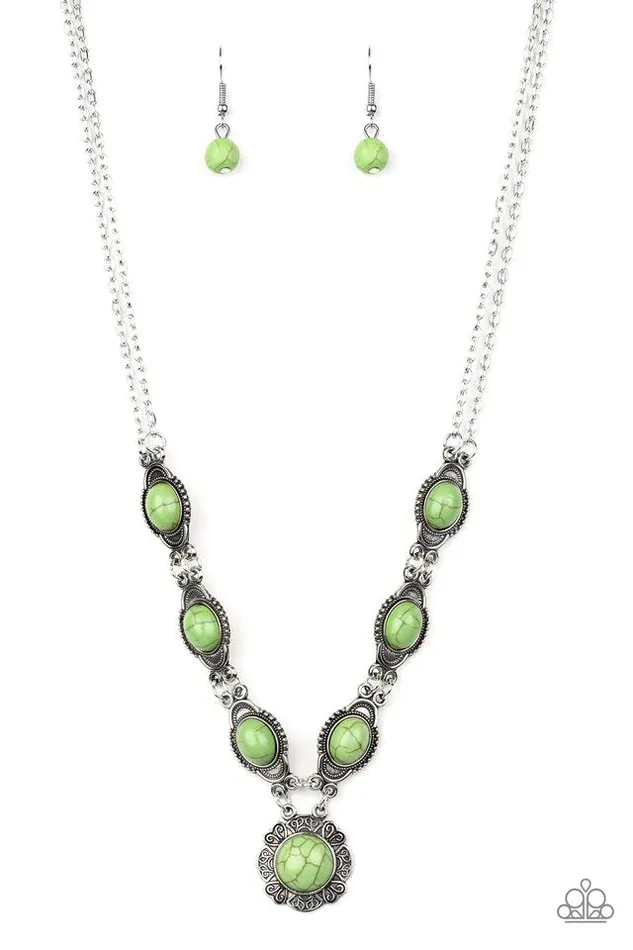 Necklaces Paparazzi Necklace Desert Dreamin Green Paparazzi Jewelry
