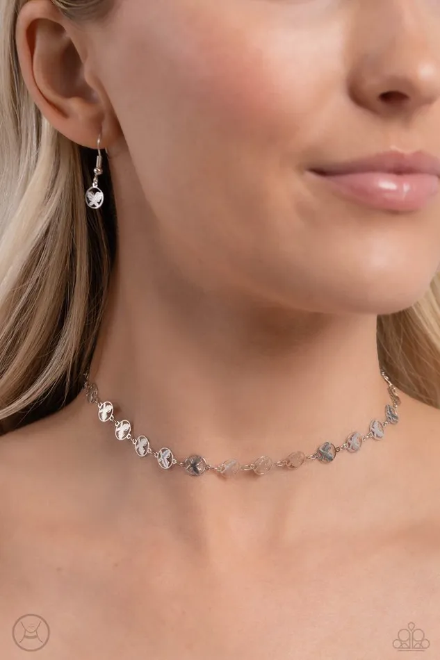 Necklaces Paparazzi Necklace Fluttering Festival Silver Paparazzi Jewelry