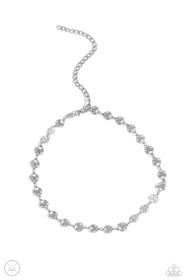 Necklaces Paparazzi Necklace Fluttering Festival Silver Paparazzi Jewelry