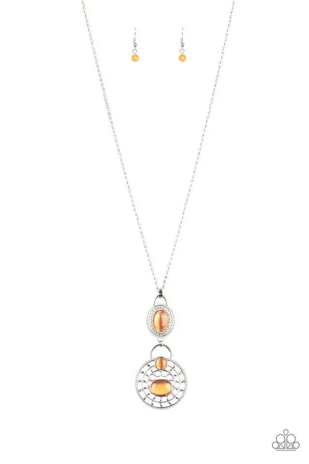 Necklaces Paparazzi Necklace Hook VINE and Sinker Orange Paparazzi Jewelry