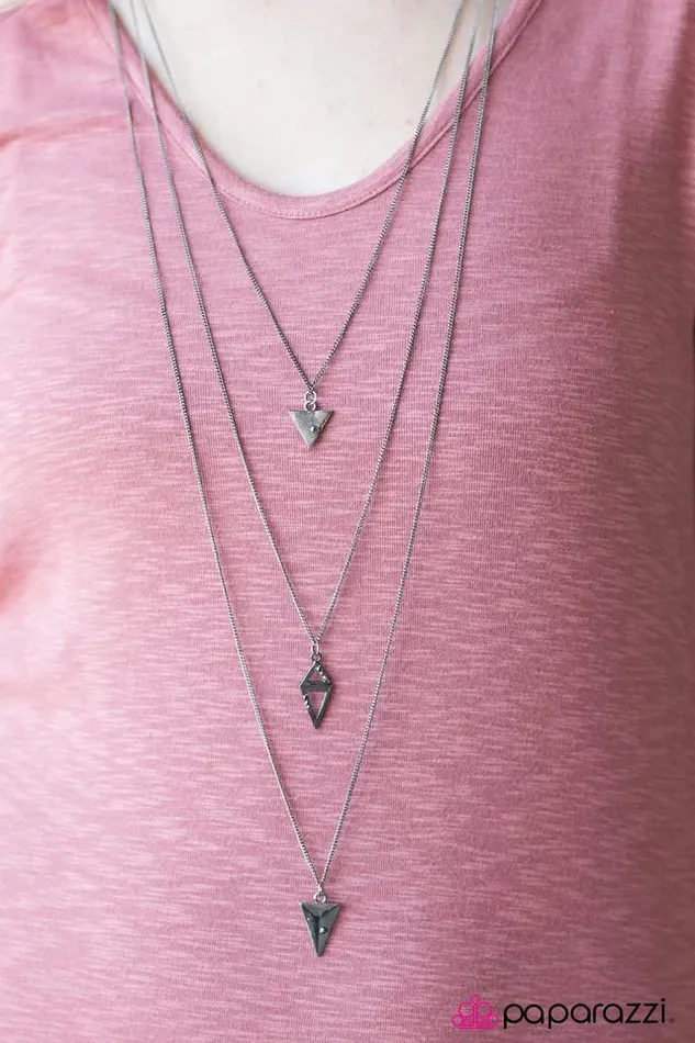 Necklaces Paparazzi Necklace Keep On TRIing Black Paparazzi Jewelry