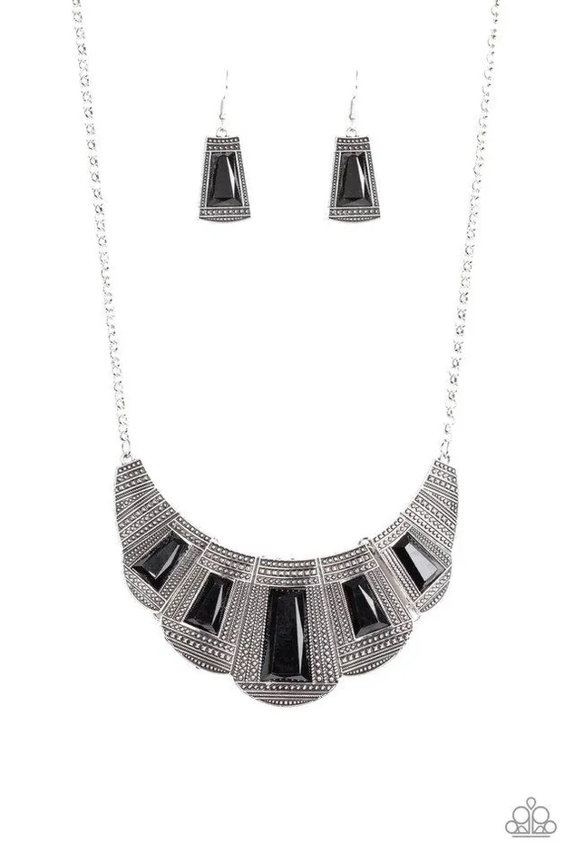 Necklaces Paparazzi Necklace Lion Den Black Paparazzi Jewelry