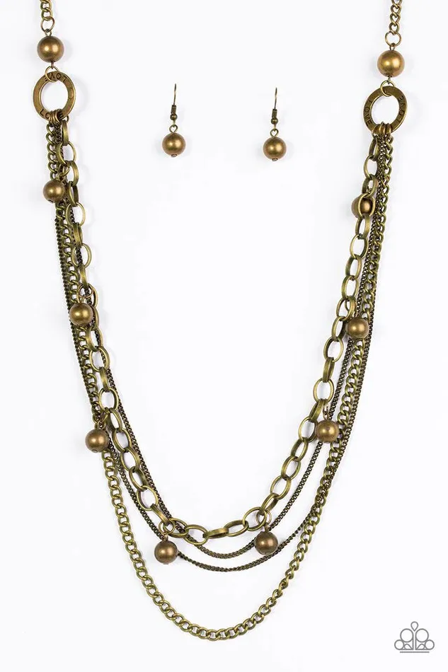 Necklaces Paparazzi Necklace Love Is BLING Brass Paparazzi Jewelry