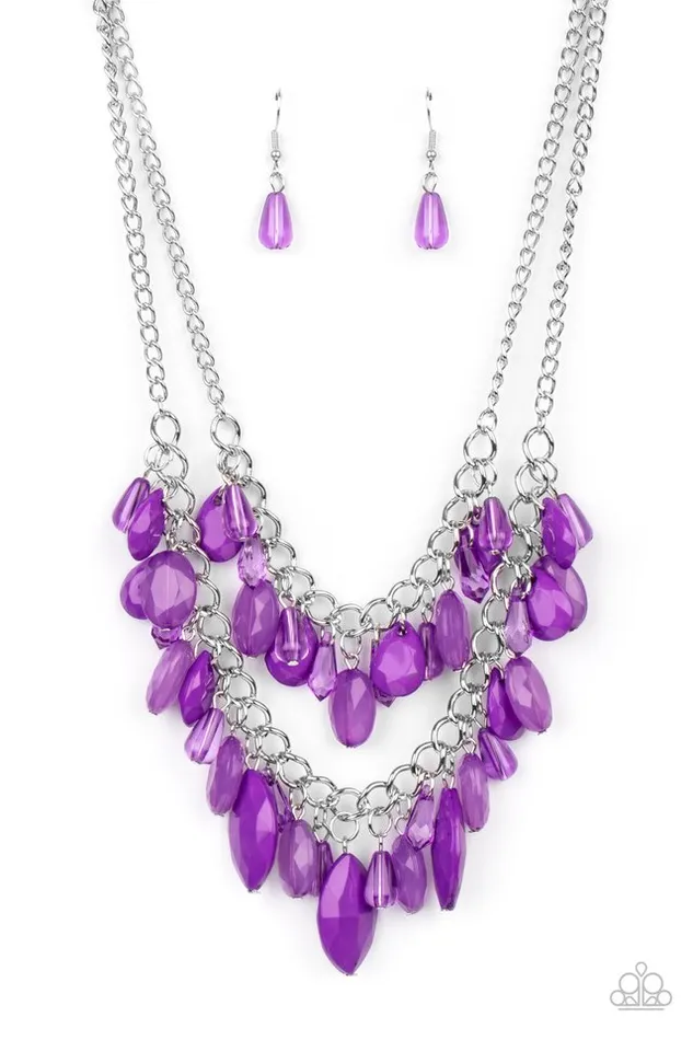Necklaces Paparazzi Necklace Midsummer Mixer Purple Paparazzi Jewelry