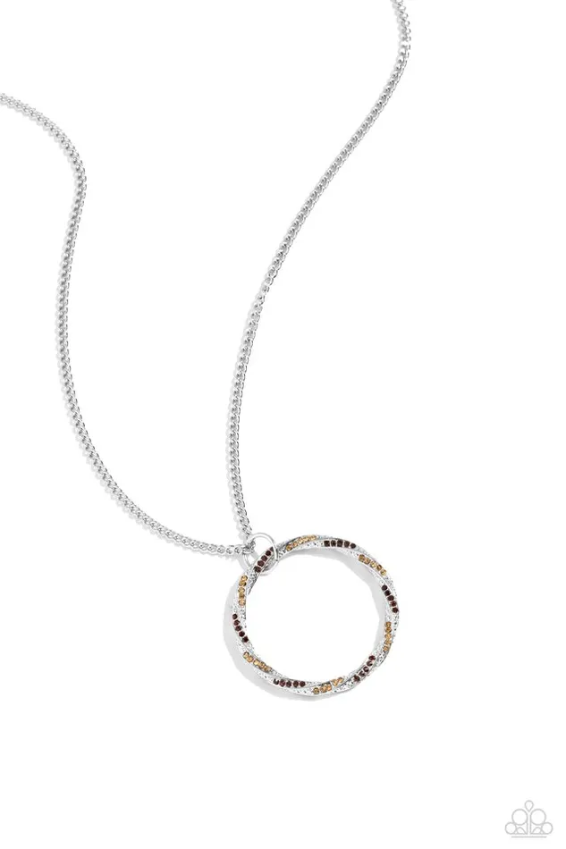 Necklaces Paparazzi Necklace RING It Back Brown Paparazzi Jewelry Necklaces Paparazzi Necklace RING It Back Brown Paparazzi Jewelry