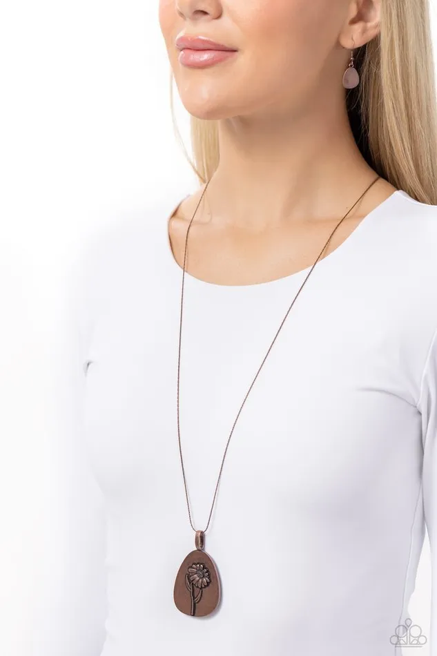 Necklaces Paparazzi Necklace Sunflower Shift Copper Paparazzi Jewelry