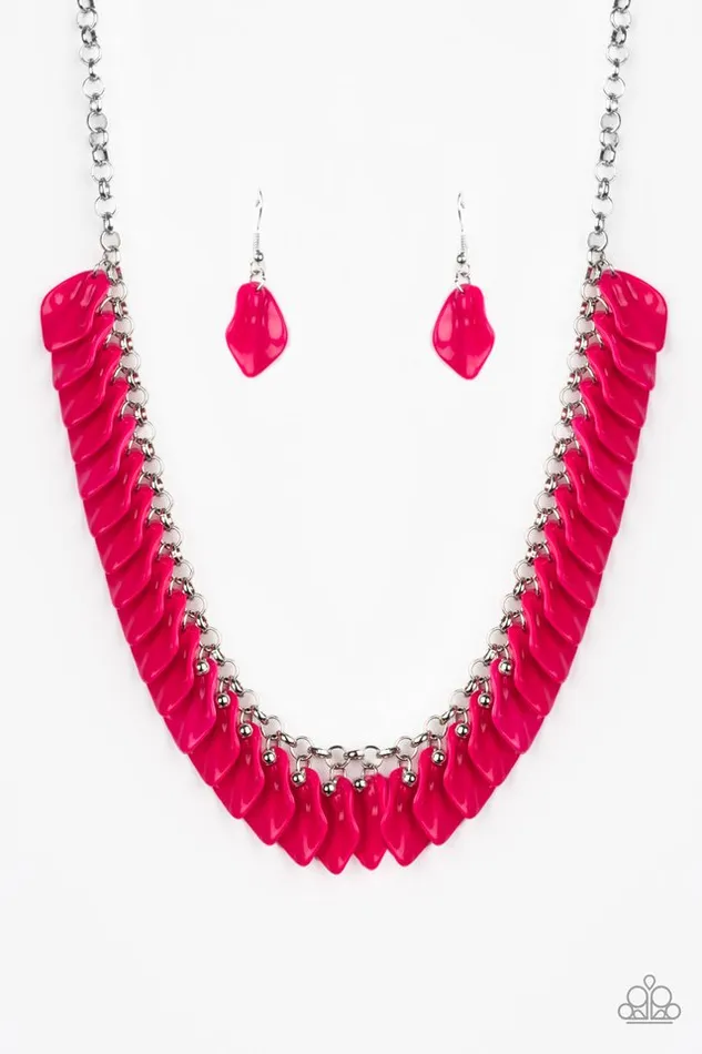 Necklaces Paparazzi Necklace Super Bloom Pink Paparazzi Jewelry