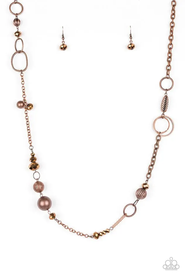 Necklaces Paparazzi Necklace Too HAUTE To Handle Copper Paparazzi Jewelry