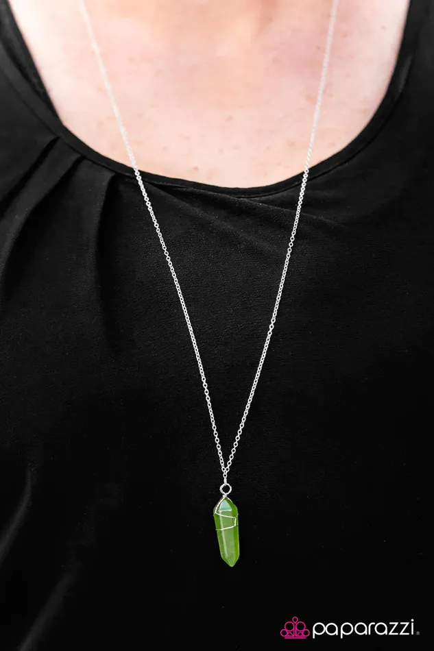 Necklaces Paparazzi Necklace Tranquil Traveler Green Paparazzi Jewelry