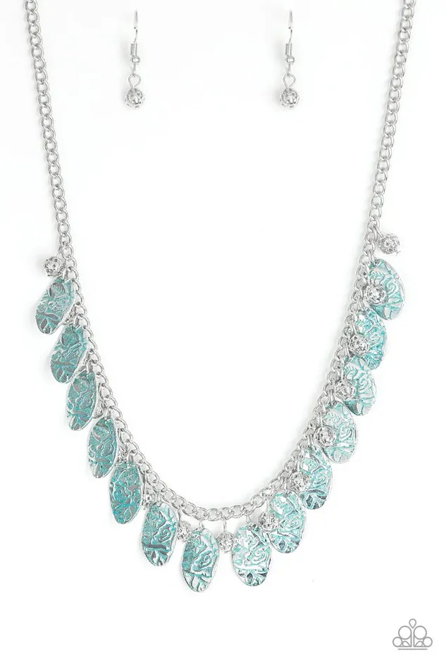 Necklaces Paparazzi Necklace Vintage Gardens Blue Paparazzi Jewelry