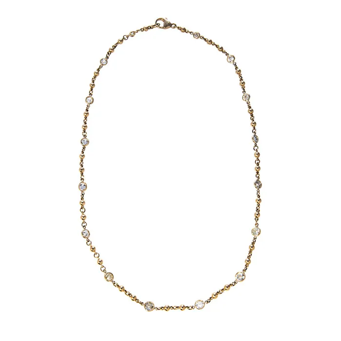 Necklaces Single Stone Diamond Rosary Chain Necklace 175 Single Stone